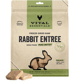 Vital Essentials conejo-crudo mini patty bolsa 14oz proteína completa para energía diaria.