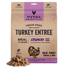 Vital Essentials croquetas mini de pavo en bolsa de 25oz para comida completa