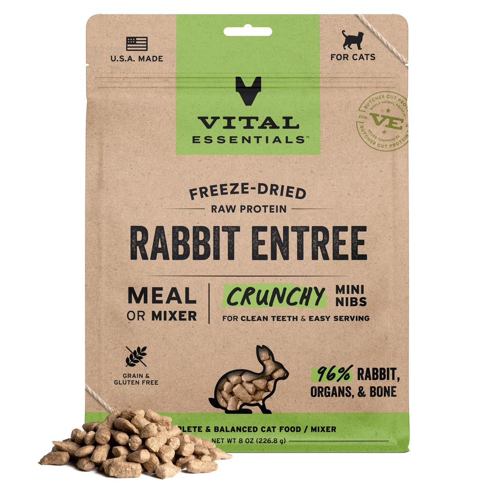 Vital Essentials bocados crujientes de conejo mini-nibs para energía diaria