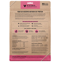 textura crujiente de pollo deshidratado de Vital Essentials para gatos.