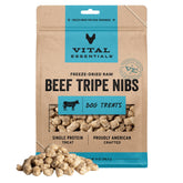 Vital Essentials tripa de res bolsa 14oz, snack proteico para perros.