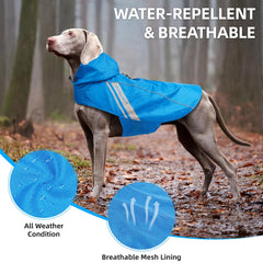 VIVAGLORY Wetoff capucha ajustable para lluvia protege la cabeza del perro