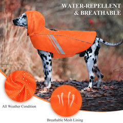 VIVAGLORY Wetoff con capucha naranja, protección ligera durante paseos.