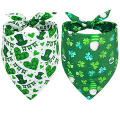 Bandana Vivifying para perro, Día de San Patricio en verde, ideal para fotos festivas.