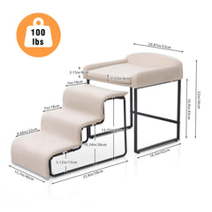 VIXLON percha-ventana-cama-espuma: zona de descanso suave para mascotas.