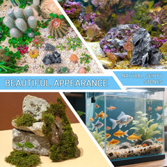 Piedras Seiryu en acuario, ideal para paisajes submarinos y jardines.