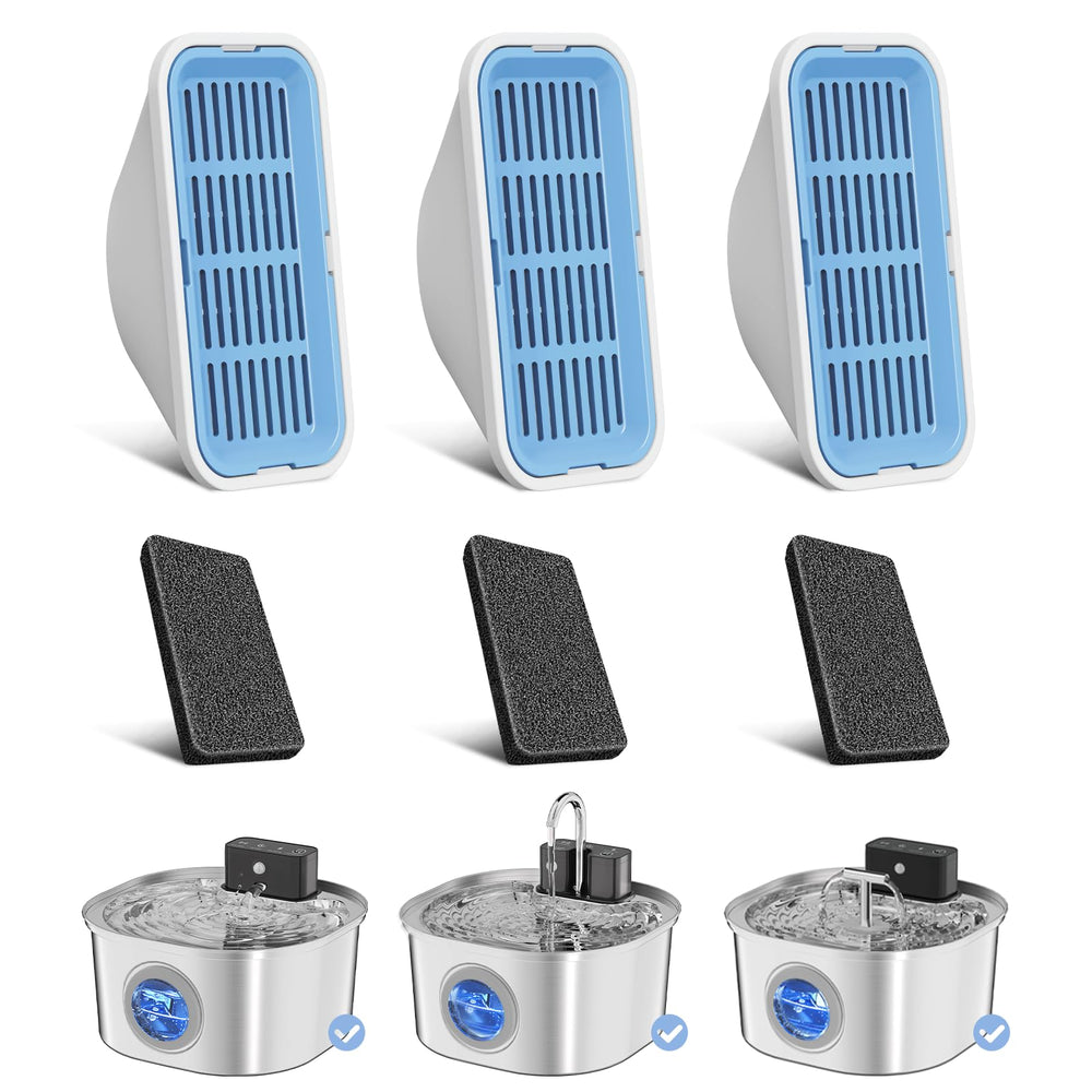 Filtros Voluas para bebederos gato 108 onzas, agua más limpia.
