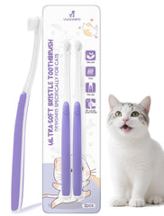 VVHOMIFE: cepillo dental para gatos, cabeza compacta para dientes pequeños.