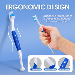 VVHOMIFE mango ergonómico antideslizante para cepillado cómodo.