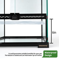 waazoorep tanque reptiles vertical, ventilacion techo malla metalica mejora flujo de aire.