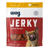 WAG corte deshidratado de pollo en bolsa frontal, premio de entrenamiento.
