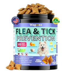Wagmee envase: masticables para pulgas y garrapatas que simplifican la rutina diaria.