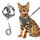Wanheart arnés de pecho para gatos, ajustable y cómodo para paseos diarios.