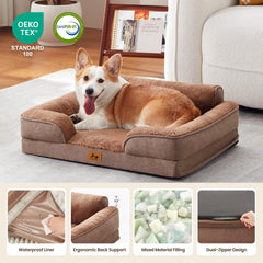 Warmrest cama ortopédica media con funda removible y lavable para limpieza fácil