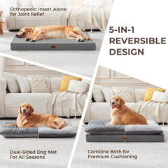 Warmrest: espuma ortopédica tipo huevo para perros medianos, soporte cómodo.
