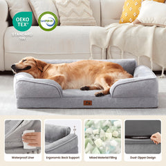 Warmrest espuma tipo huevo de 3 pulgadas ofrece soporte firme para perros grandes.