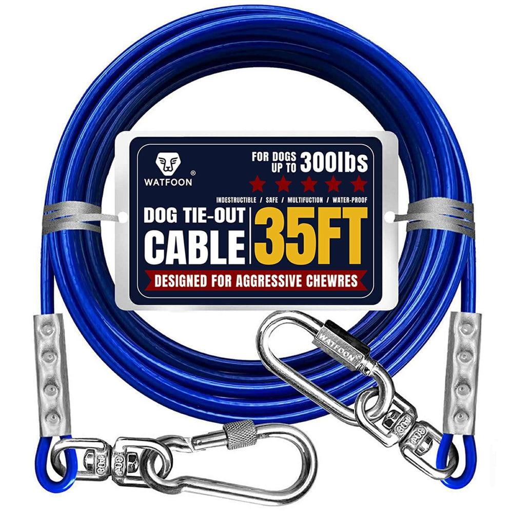 WATFOON cable de perro 35 pies al aire libre, libertad segura para el jardín.