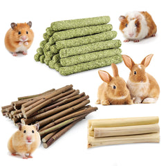 WDEFUN set mordedores naturales para conejo, variedad para masticar y entretenimiento