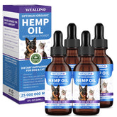 WEALLIN aceite de cáñamo para perros y gatos, botella con gotero para administración fácil