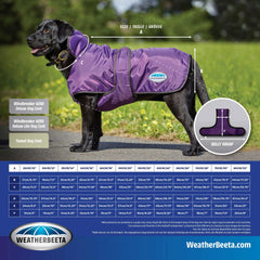 WeatherBeeta ComFiTec Windbreaker 22, abrigo canino con forro de borra cálido y cuello protegido