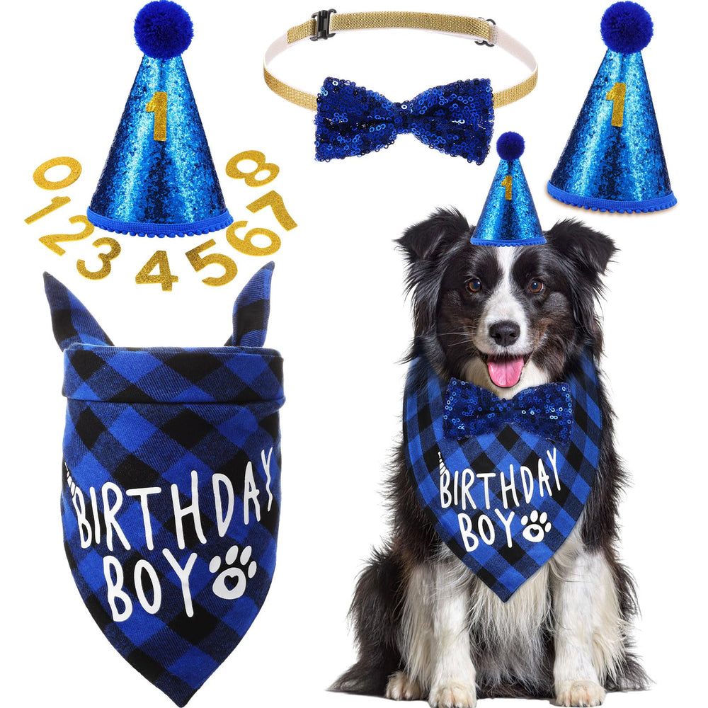 Weewooday bandana de cumpleaños para perro, estilo elegante para sesión de fotos