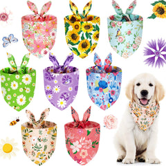 Bandana floral Weewooday para perros con margaritas, ideal para paseos y fotos