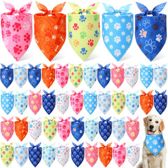 Bandanas Weewooday para perros con huellas, accesorio cómodo para fotos y fiestas.