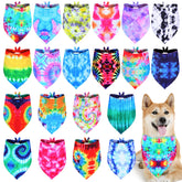 Bandanas Weewooday para perros, diseño teñido único, 20 piezas para estilos variados.