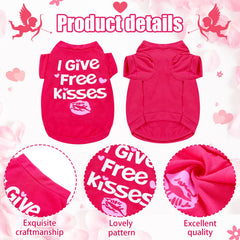 Camiseta Weewooday para perrito, impresión de labios, diseño llamativo para fotos.