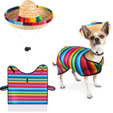 Weewooday sombrero mexicano para perro, accesorio festivo que realza fotos y eventos.