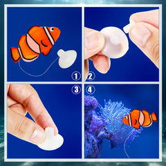 Weewooday pez azul para acuario, color vibrante que resalta