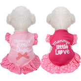 Vestido para perro Weewooday dos piezas, cómodo para paseos diarios.