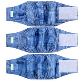 Pañales Wegreeco Jeans lavables para perro macho, vista frontal