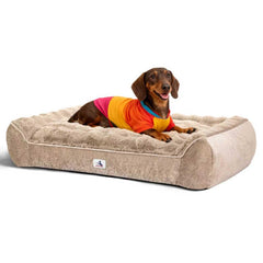 Cama Welfibr para perro 42 pulgadas con espuma trozada y soporte adaptable.