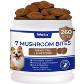 Wellix 260 Bites Cola de Pavo para Perros, apoyo inmune diario.