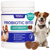 Wellix 260 Bites en frasco, apoyo a la salud intestinal de perros