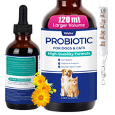 Wellix Probiotico liquido para gatos y perros con gotero, soporte digestivo.