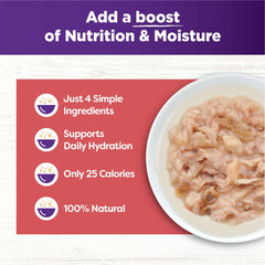 Wellness Bowl Boosters ingredientes naturales, lista simple de cuatro elementos.