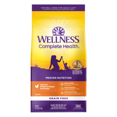 Wellness Complete Health croquetas para gato adulto sin granos, favorece pelaje brillante y energía