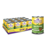 Wellness Complete Health: lata con guiso de cordero y res para alimento completo.