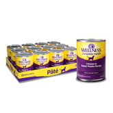 Wellness Complete Health: lata con pollo y cordero y batata dulce para perros activos.