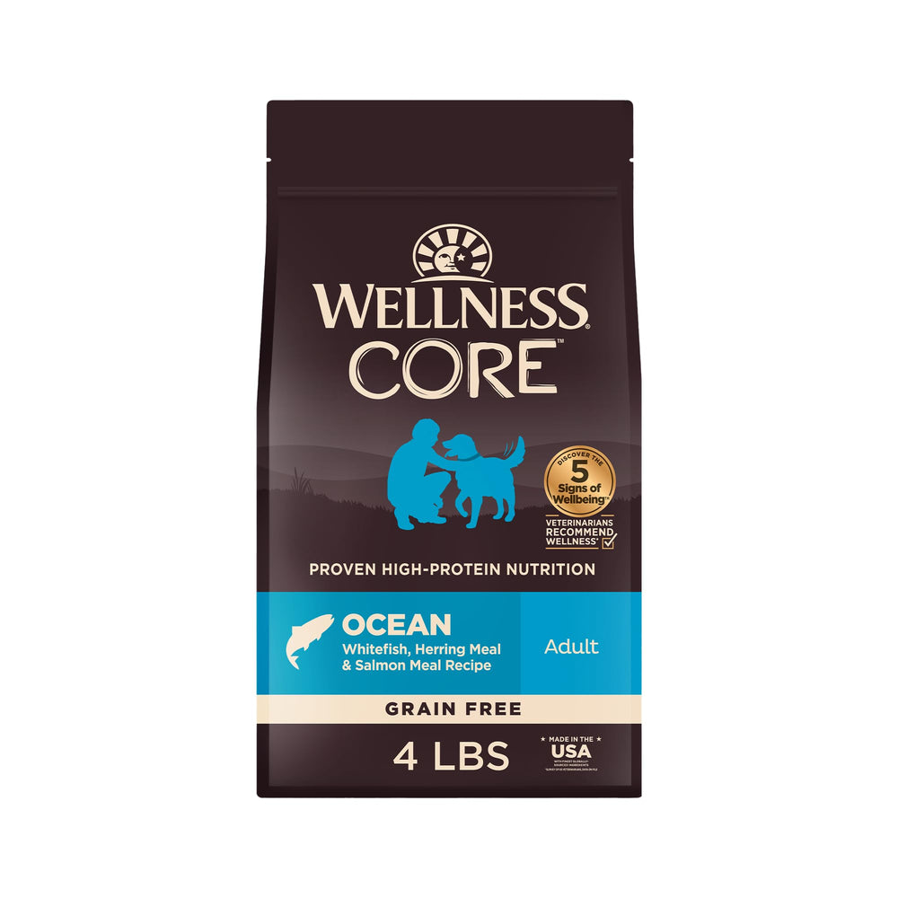 Wellness Core bolsa de alimento seco para perros sin granos de 4 libras, ideal para energia diaria
