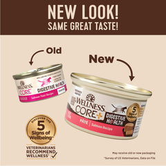 Wellness CORE+ Salmon Pate, textura cremosa, fácil de saborear para el paladar del gato