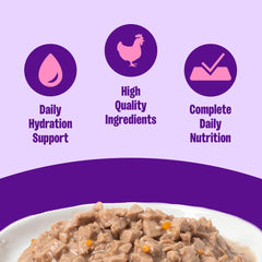 Wellness Gravy para gato, atún en lata con salsa espesa y paladar refinado.