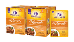 Wellness Healthly Indulgence Morsels - bolsa pollo-salmon 3 onzas, fácil de servir para gatos adultos.