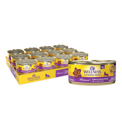 Wellness mincados de pavo y salmón en lata para gato adulto