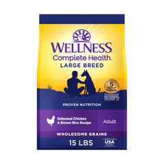 Wellness Salud Completa en bolsa para gran raza con pollo y arroz integral, nutrición completa
