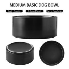 Acabado mate de Welloyed, cuenco cerámico para perros, glaseado seguro para alimentos.