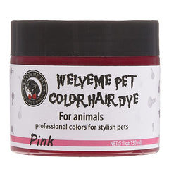 welyeme teinture pelage animal rose vif avec bouteille et pinceau