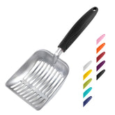 WePet cuchara de arena de aluminio, cuerpo compacto para una limpieza rápida de la caja.